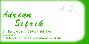 adrian sifrik business card