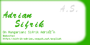 adrian sifrik business card